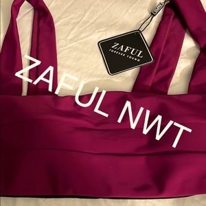 Zafil bathing top eggplant color. NWT